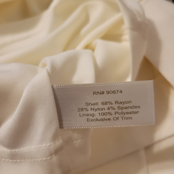 BOSTON PROPER IVORY BLACK LACE BODYCON PENCIL MINI BUISNESS BOSS DRESS SIZE 0 - Picture 3 of 6